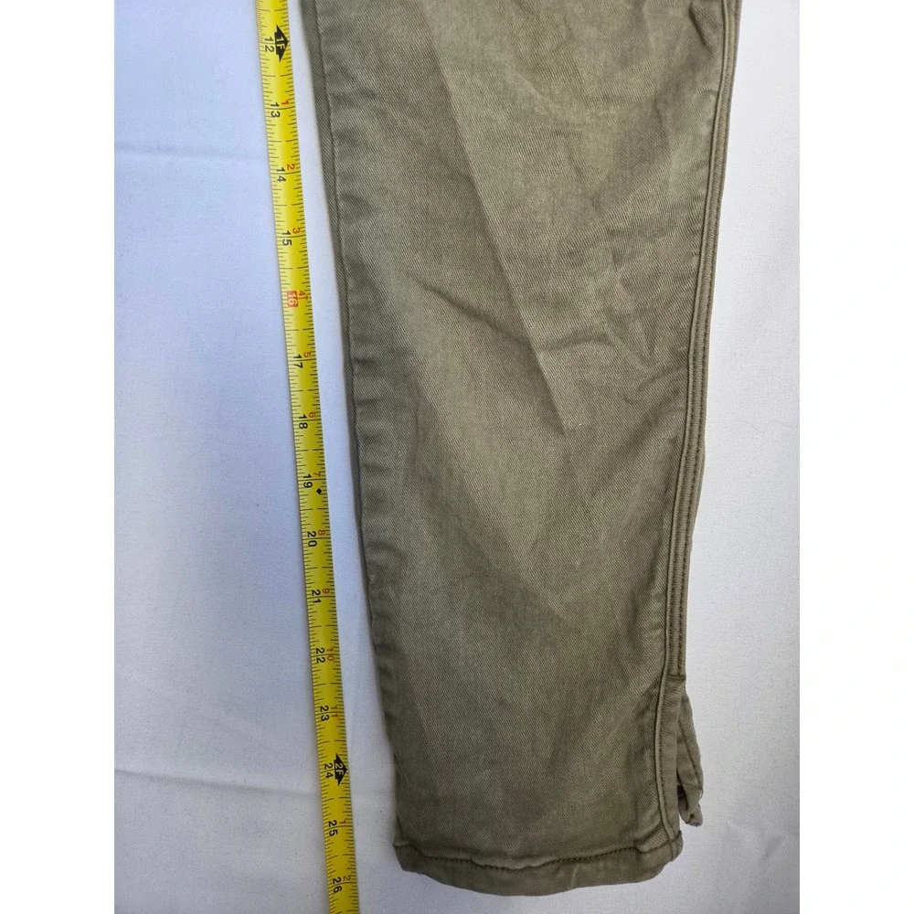 Joie Utility Pants Womens Olive Green Solid Slim Mid Rise Tapered